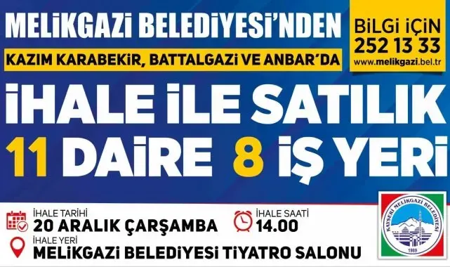 Melikgazi Belediyesi'nden ev ve işyeri almak isteyenlere büyük yatırım fırsatı