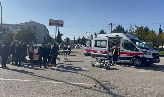 Kilis'te 2 motosiklet çarpıştı:1 yaralı