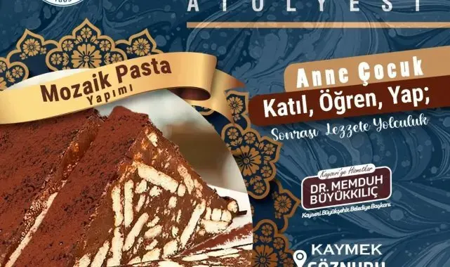 KAYMEK'ten Anne - Çocuk Mozaik Pasta Yapımı Etkinliği