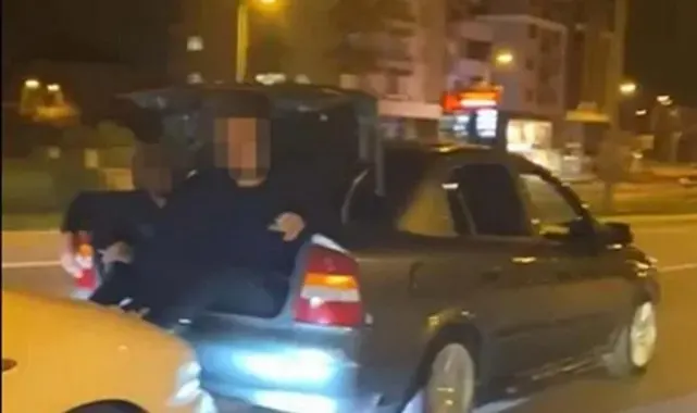 Otomobilin bagajında tehlikeli yolculuğa ceza