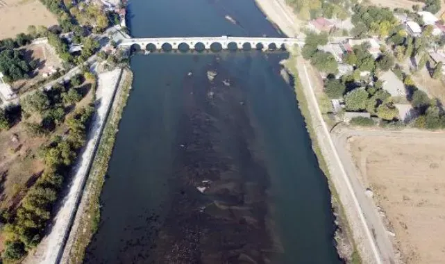 Edirne'de son yağışlarla nehirlerin debileri arttı