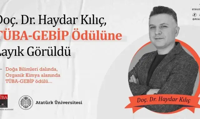 Doç. Dr. Kılıç, TÜBA-GEBİP ödülüne layık görüldü
