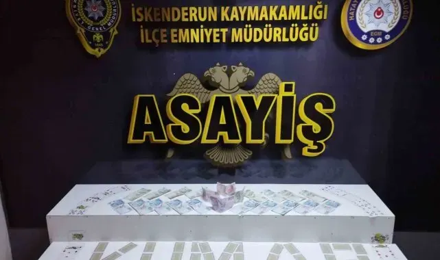 Hatay'da kumar baskınında 28 bin 385 TL para cezası uygulandı