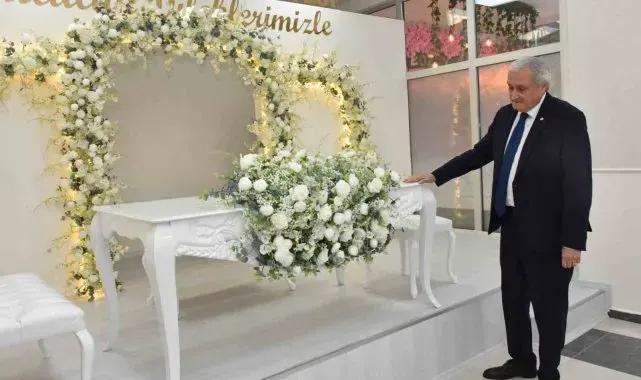 Başkan Bakkalcıoğlu'ndan yeni nikah salonunda son kontroller