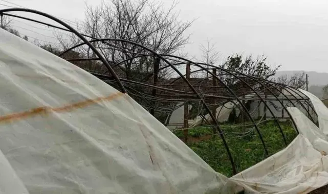 Kastamonu'da fırtına seraları vurdu