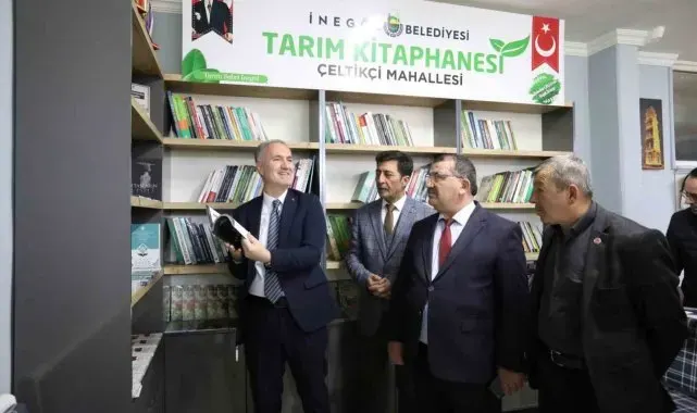 İnegöl'ün 2. tarım kütüphanesi açıldı