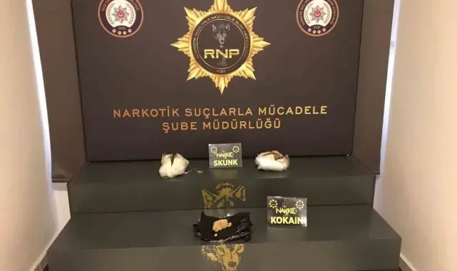 Rize'de durdurulan araçtan uyuşturucu çıktı