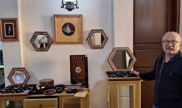 Sedef kakma işçiliği festivalde yoğun ilgi gördü