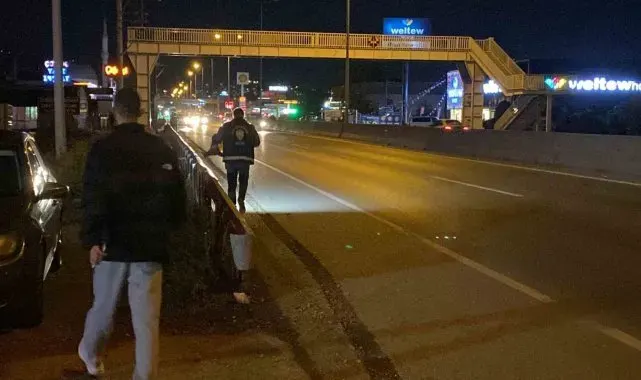 D-130'da feci kaza: Aracın çarptığı yaya ağır yaralandı