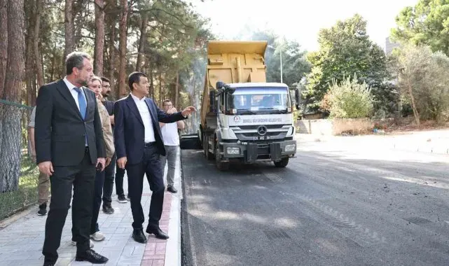 Başkan Çavuşoğlu, asfalt çalışmalarını inceledi