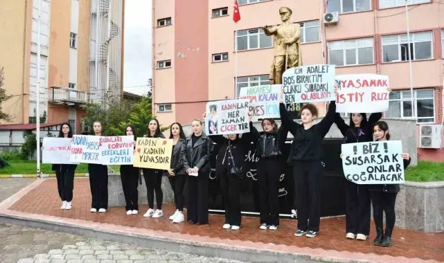Üniversite öğrencilerinden kadın cinayetlerine tepki