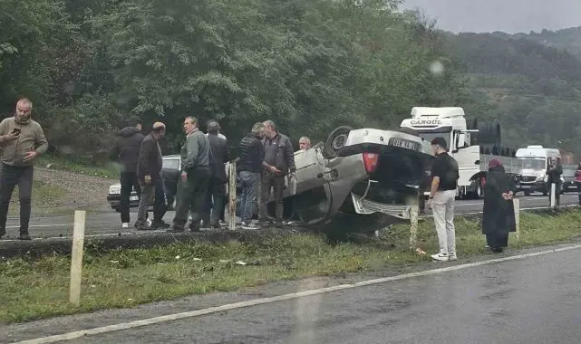 Zonguldak'ta ıslak zemin kazaya neden oldu