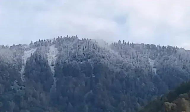 Zonguldak'a mevsimin ilk karı yağdı
