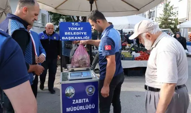 Tokat'ta pazar yerleri denetlendi