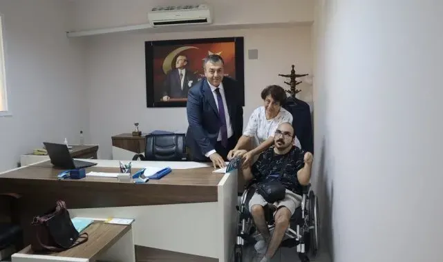 Engelli Yazar Öncel'den Dalaman Kaymakamı'na ziyaret