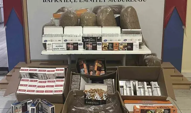 Bafra'da kaçak tütün ve makaron ele geçirildi