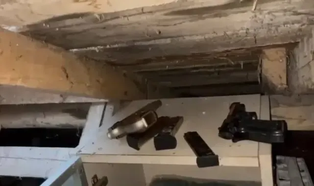 Samsun'da silah operasyonunda polis adeta cephanelik ele geçirdi