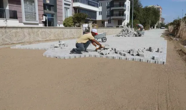 Nazilli'de yol çalışmaları sürüyor
