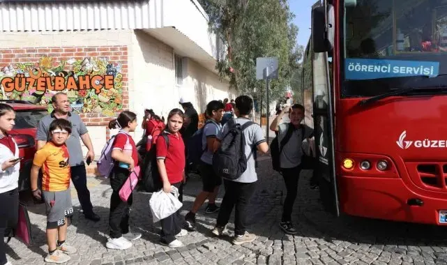 Güzelbahçe Belediyesinden ücretsiz okul servisi