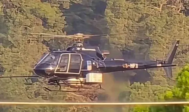 Marmaris'te Yüksek gerilim hatlarına helikopterli bakım