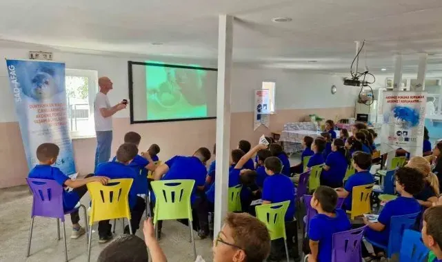 Köyceğiz'de öğrencilere Akdeniz Foku anlatıldı