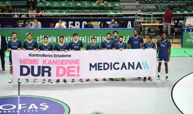 Basketbolcular, meme kanserine 'dur' dedi