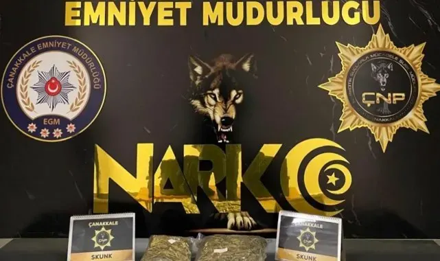 Çanakkale'de 1 kilo 700 gram uyuşturucu madde ele geçirildi