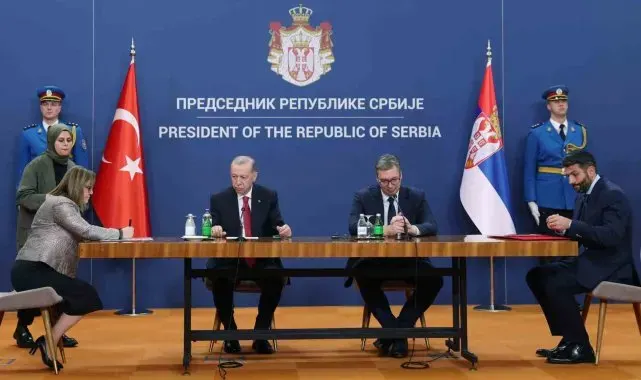 Şahin, Cumhurbaşkanı Erdoğan ile Sırbistan'da