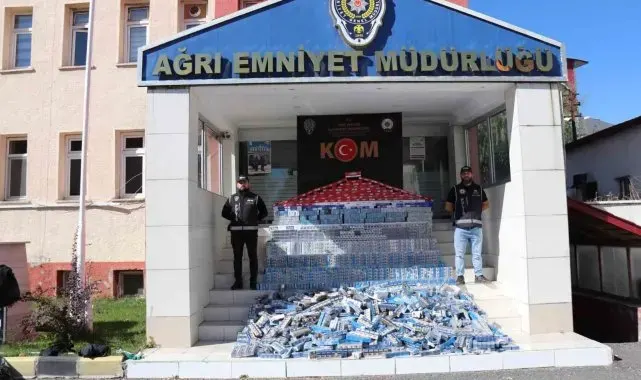 Ağrı'da polis 181 bin 100 karton kaçak sigara yakaladı