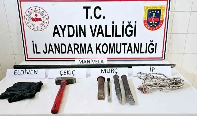 Çine'de kaçak kazıya suçüstü