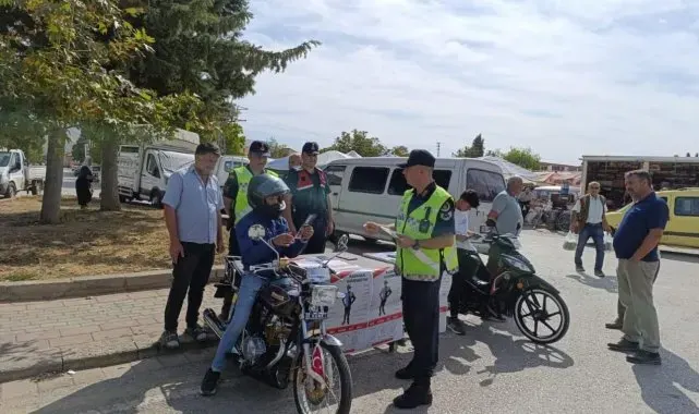 Denizli jandarması 'Kaskımla Kaskoluyum' projesi başlattı