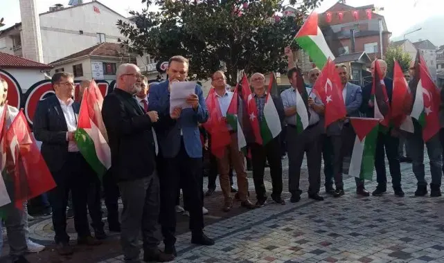 Devrek'ten Filistin'e destek, İsrail'e tepki