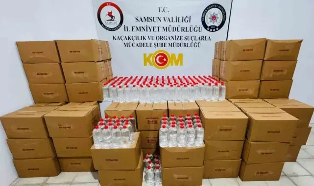 Samsun'da 3 ton kaçak etil alkol ele geçirildi