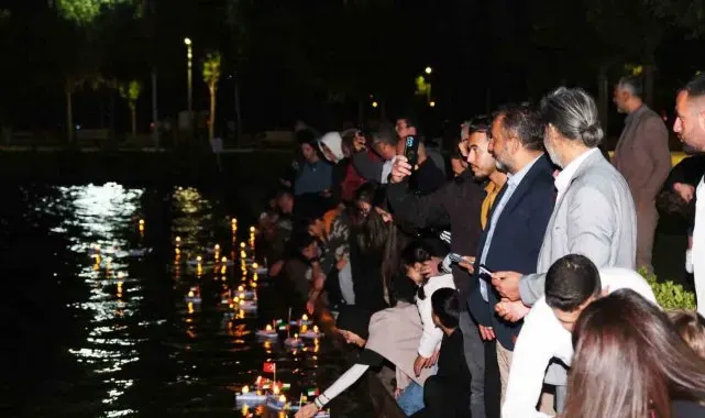 Çorum'da maket gemiler Filistin için suya bırakıldı