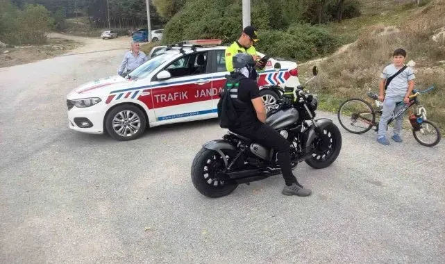Kütahya'da jandarmadan motosiklet denetimi