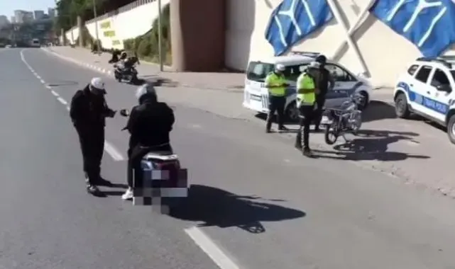 Kural ihlali yapan motosiklet sürücülerine ceza kesildi