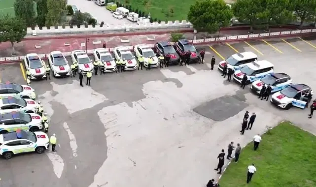 Zonguldak Emniyet Müdürlüğü'ne 16 yeni araç teslim edildi
