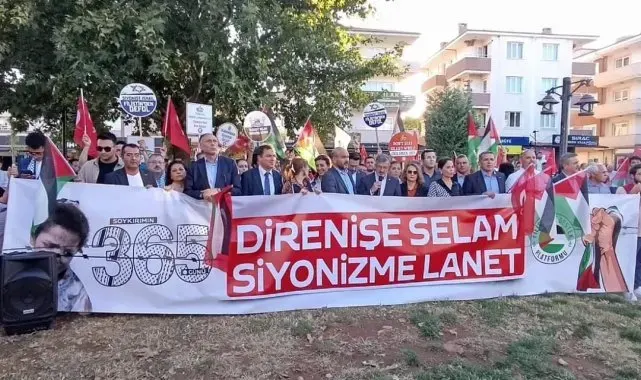 Muğla'da "Direnişin Simgesi Gazze" yürüyüşü gerçekleştirildi