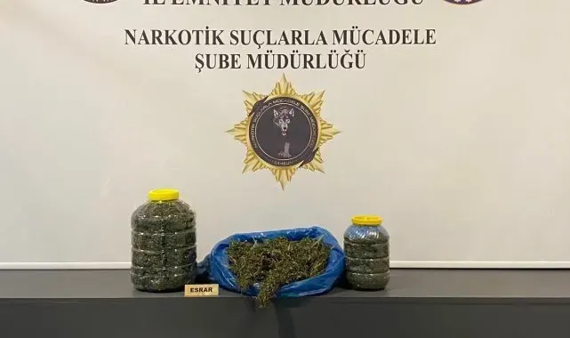 Samsun'da 6 kilo 700 gram esrar ele geçirildi