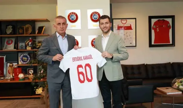 Erbaa Belediye Başkanı Karagöl, TFF Başkanı Hacıosmanoğlu'nu ziyaret etti