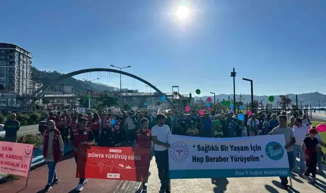 Rize'de 'Dünya Yürüyüş Günü' etkinliği