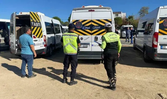 Çine'de okul servis araçları denetlendi