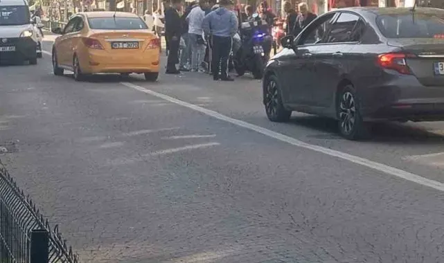 Çaycuma'da motosikletli kurye köpeğe çarptı
