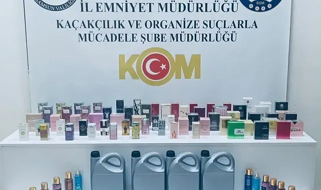 Samsun'da kaçak parfüm ve etil alkol ele geçirildi