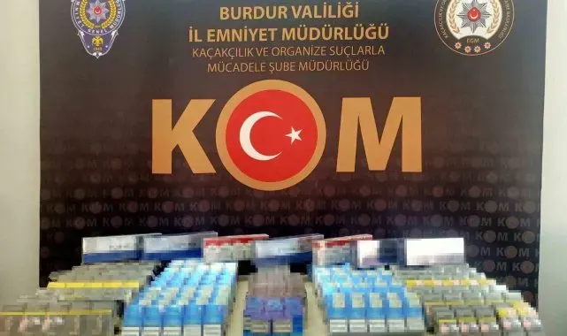 Burdur'da kaçak sigara ve tütün operasyonu