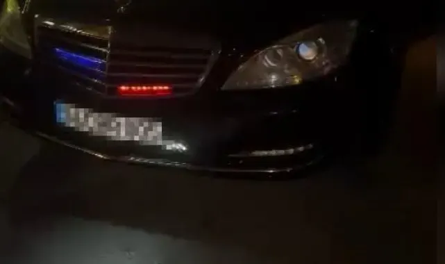 Aracında çakar sistem kurulu sürücü denetimde yakalandı