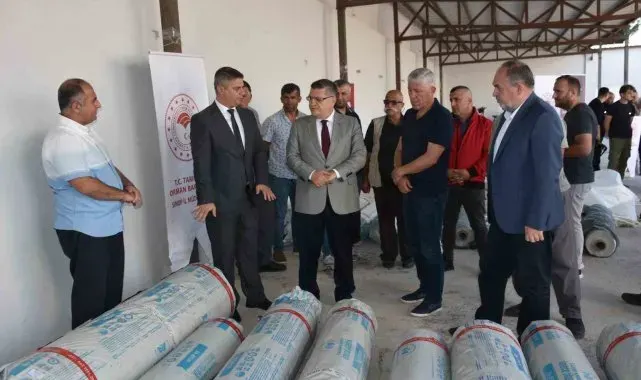 Sinop'ta üreticilere sera naylonu desteği