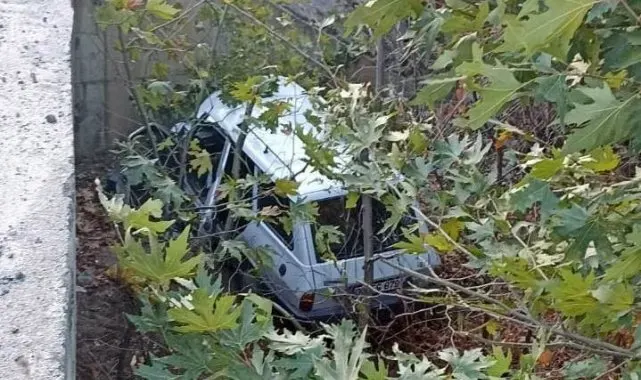 Balıkesir'de otomobil dereye uçtu: 1 yaralı