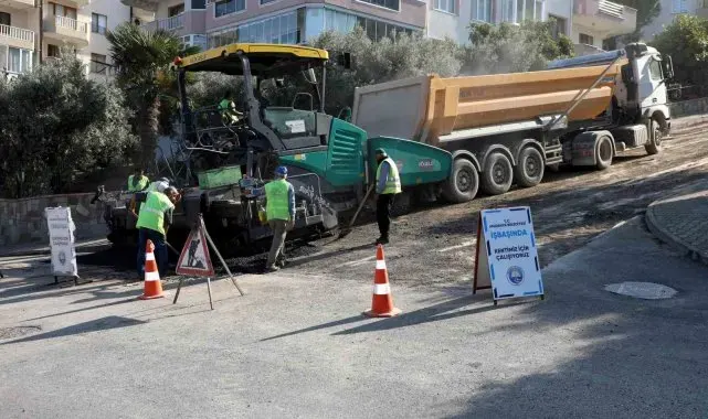 Mudanya'da yollar yenileniyor
