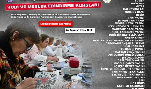 Söke Belediyesi'nin yetişkinlere yönelik yeni dönem kurs kayıtları başladı